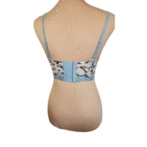 Adore Me Blue Butterflies 32A Bustier - Picture 3 of 6